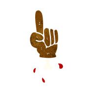 cartoon pointing severed hand N2