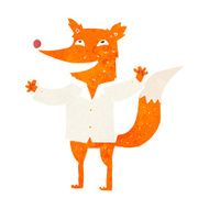 cartoon happy fox wearing shirt N2