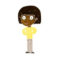 cartoon staring woman N23
