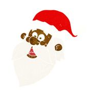 cartoon jolly santa claus face N6