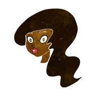 cartoon pretty female face N54