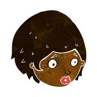 Cartoon Girl With Concerned Expression N6