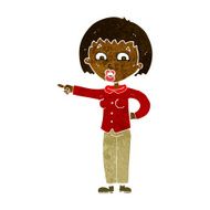 cartoon pointing woman N17