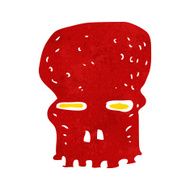 cartoon spooky skull N104