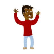 cartoon terrified man N163