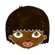 cartoon female face N83