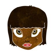 cartoon female face N84