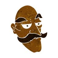 cartoon old man face N6