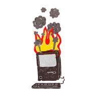 cartoon old computer N27