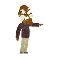 cartoon furious old man N10