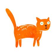 cartoon frightened cat N13