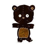 cute cartoon black bear N33