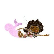 cartoon mermaid with tattoos N4