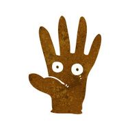 cartoon hand with eyes N6