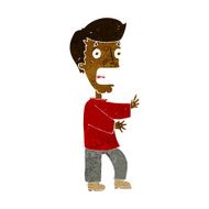 cartoon terrified man N164