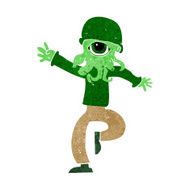 cartoon alien monster man N12