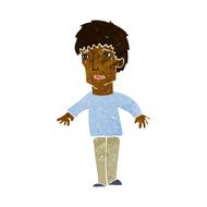 cartoon surprised man N94