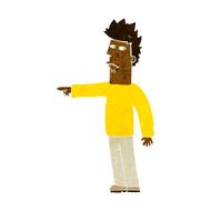 Cartoon Man Pointing N131