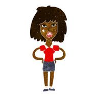 cartoon tough woman N6