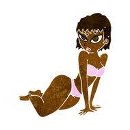cartoon sexy woman in underwear N10