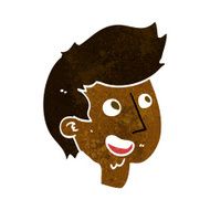 cartoon happy boy face N26