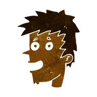 cartoon happy boy face N28