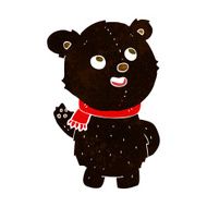 cartoon cute black bear cub N7