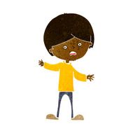 cartoon unhappy boy N35