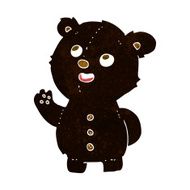 cartoon cute black bear cub N8