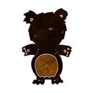 cartoon cute black bear cub N9