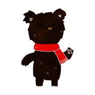 cartoon cute black bear cub N11