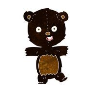 cartoon cute black bear cub N12