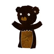 cute cartoon black bear N34