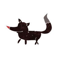 cartoon little wolf N58