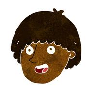 cartoon happy male face N11