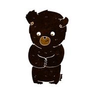 cute cartoon black bear N35