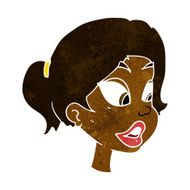 cartoon friendly woman N40