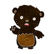 cartoon worried black bear N2