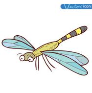 dragonfly cartoon insect icon vector illustration N2