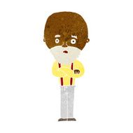 cartoon worried old man N12