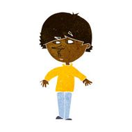 cartoon suspicious man looking over shoulder N6