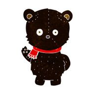 cute cartoon black bear N36
