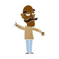 cartoon old man telling story N6