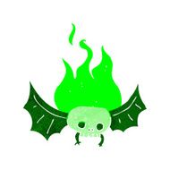 cartoon spooky skull bat N7