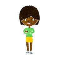 cartoon happy woman N157
