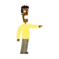 cartoon terrified man N165