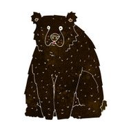 cartoon funny black bear N4