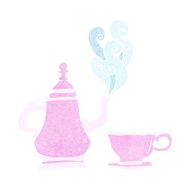 cartoon coffee pot and cup N8