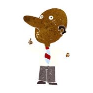 cartoon bald man asking question N6