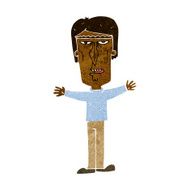 cartoon angry man N68